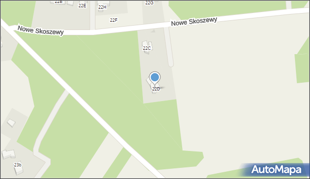 Stare Skoszewy, Stare Skoszewy, 22D, mapa Stare Skoszewy