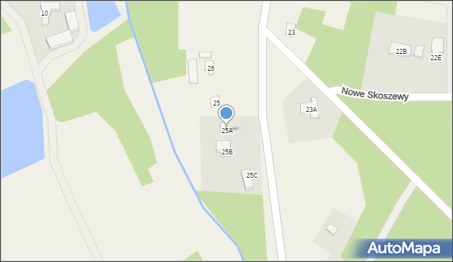 Stare Skoszewy, Stare Skoszewy, 25A, mapa Stare Skoszewy