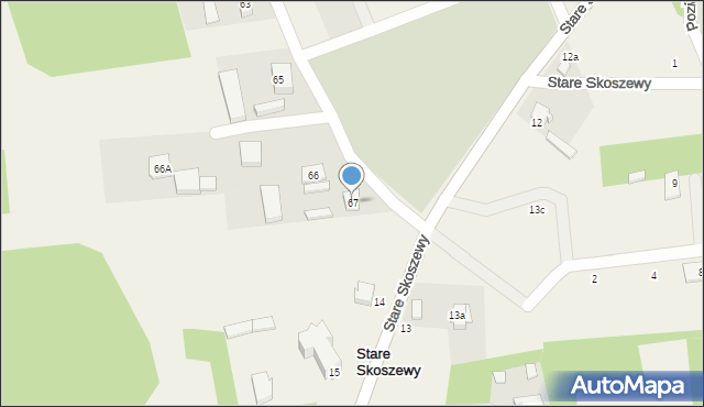 Stare Skoszewy, Stare Skoszewy, 67, mapa Stare Skoszewy