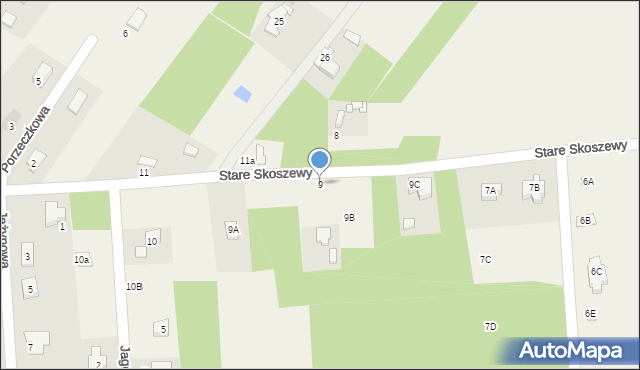 Stare Skoszewy, Stare Skoszewy, 9, mapa Stare Skoszewy