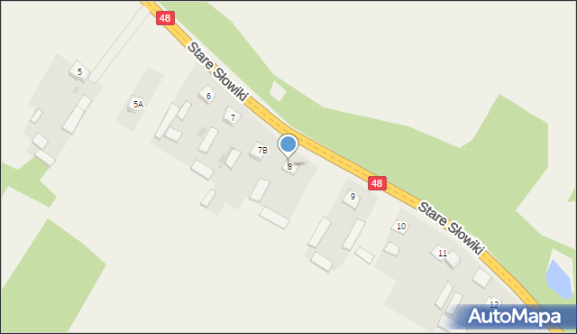 Stare Słowiki, Stare Słowiki, 8, mapa Stare Słowiki