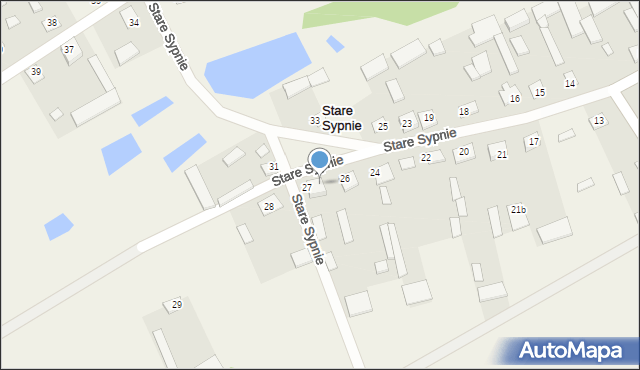 Stare Sypnie, Stare Sypnie, 27A, mapa Stare Sypnie