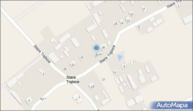 Stare Trębice, Stare Trębice, 20, mapa Stare Trębice