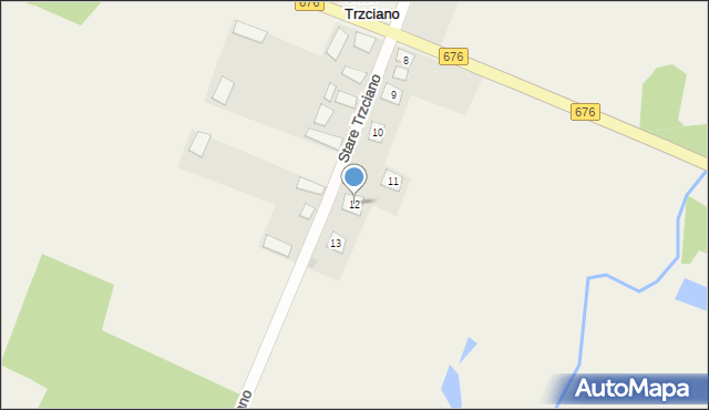 Stare Trzciano, Stare Trzciano, 12, mapa Stare Trzciano