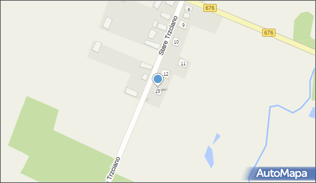 Stare Trzciano, Stare Trzciano, 13, mapa Stare Trzciano