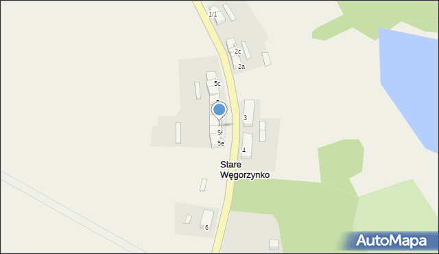 Stare Węgorzynko, Stare Węgorzynko, 5g, mapa Stare Węgorzynko