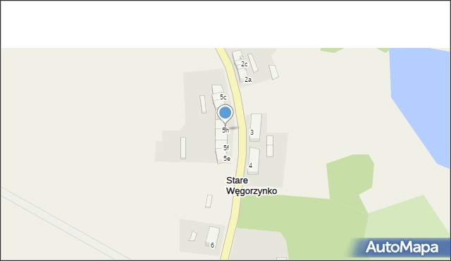 Stare Węgorzynko, Stare Węgorzynko, 5h, mapa Stare Węgorzynko