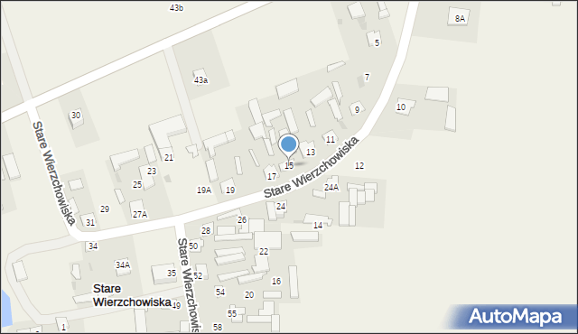 Stare Wierzchowiska, Stare Wierzchowiska, 15, mapa Stare Wierzchowiska