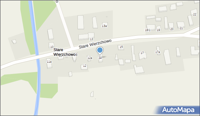 Stare Wierzchowo, Stare Wierzchowo, 14, mapa Stare Wierzchowo