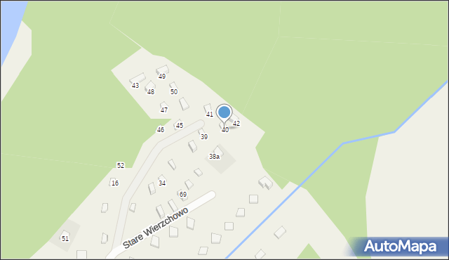Stare Wierzchowo, Stare Wierzchowo, 40, mapa Stare Wierzchowo