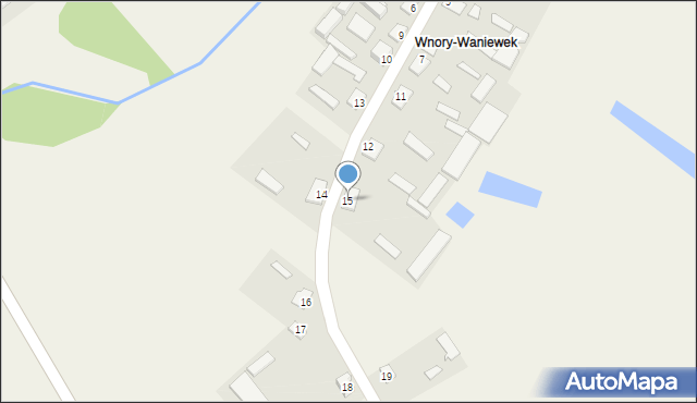 Stare Wnory, Stare Wnory, 15, mapa Stare Wnory