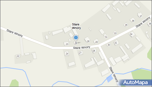 Stare Wnory, Stare Wnory, 25, mapa Stare Wnory