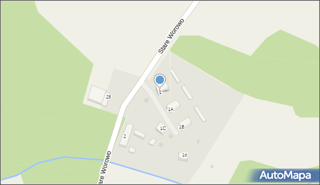 Stare Worowo, Stare Worowo, 1, mapa Stare Worowo