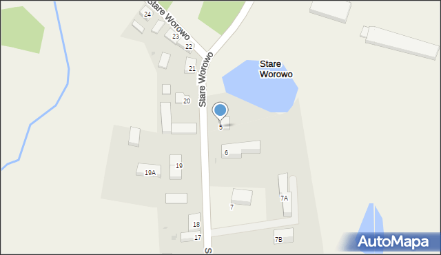 Stare Worowo, Stare Worowo, 5, mapa Stare Worowo