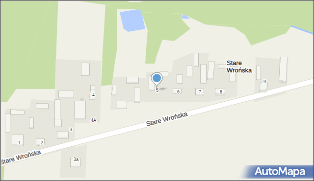 Stare Wrońska, Stare Wrońska, 5, mapa Stare Wrońska