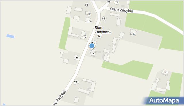 Stare Zadybie, Stare Zadybie, 71a, mapa Stare Zadybie