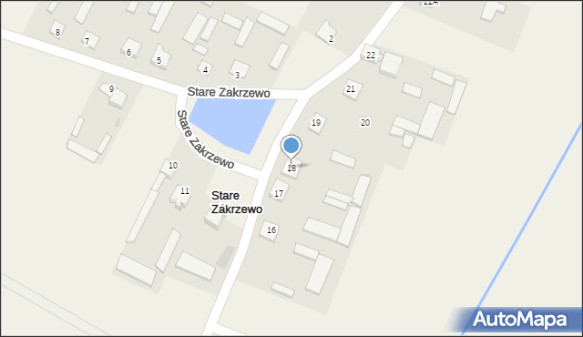 Stare Zakrzewo, Stare Zakrzewo, 18, mapa Stare Zakrzewo