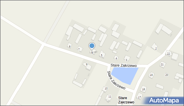 Stare Zakrzewo, Stare Zakrzewo, 6, mapa Stare Zakrzewo