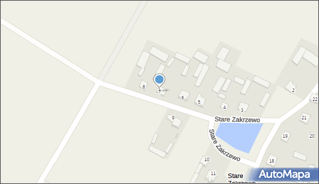 Stare Zakrzewo, Stare Zakrzewo, 7, mapa Stare Zakrzewo