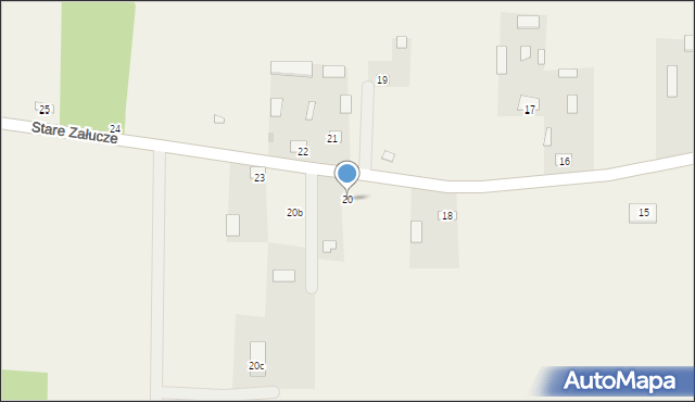Stare Załucze, Stare Załucze, 20, mapa Stare Załucze