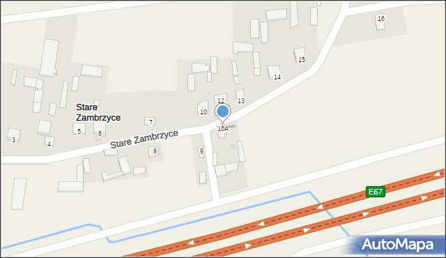 Stare Zambrzyce, Stare Zambrzyce, 10A, mapa Stare Zambrzyce