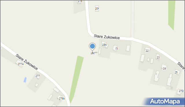 Stare Żukowice, Stare Żukowice, 18c, mapa Stare Żukowice