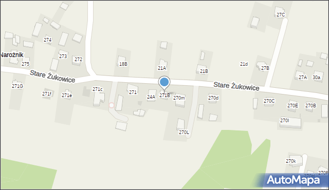Stare Żukowice, Stare Żukowice, 271B, mapa Stare Żukowice