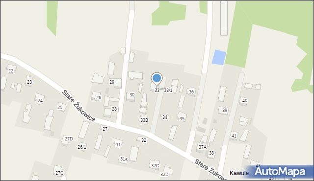 Stare Żukowice, Stare Żukowice, 33, mapa Stare Żukowice