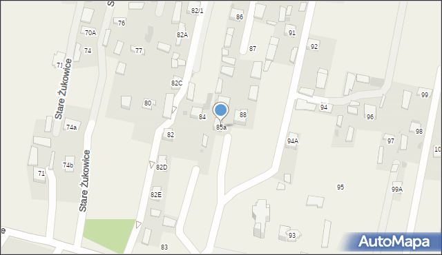 Stare Żukowice, Stare Żukowice, 85a, mapa Stare Żukowice