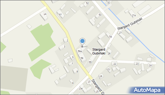 Stargard Gubiński, Stargard Gubiński, 14, mapa Stargard Gubiński