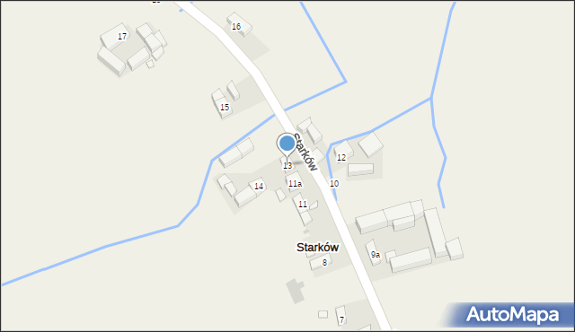 Starków, Starków, 13, mapa Starków