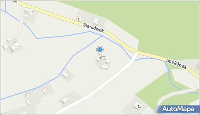 Starkówek, Starkówek, 8, mapa Starkówek