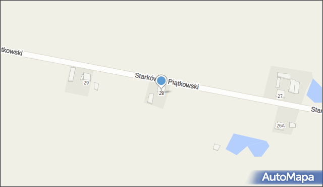 Starkówiec Piątkowski, Starkówiec Piątkowski, 28, mapa Starkówiec Piątkowski