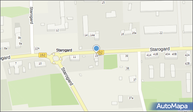 Starogard, Starogard, 13, mapa Starogard