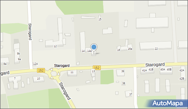 Starogard, Starogard, 14c, mapa Starogard