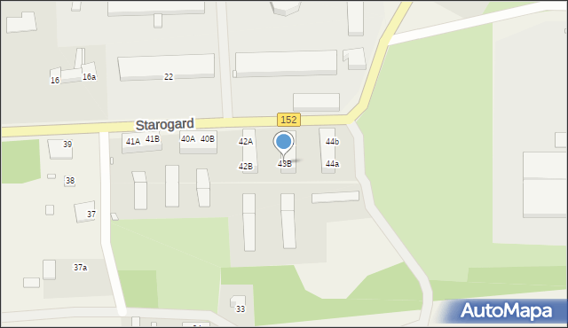 Starogard, Starogard, 43B, mapa Starogard