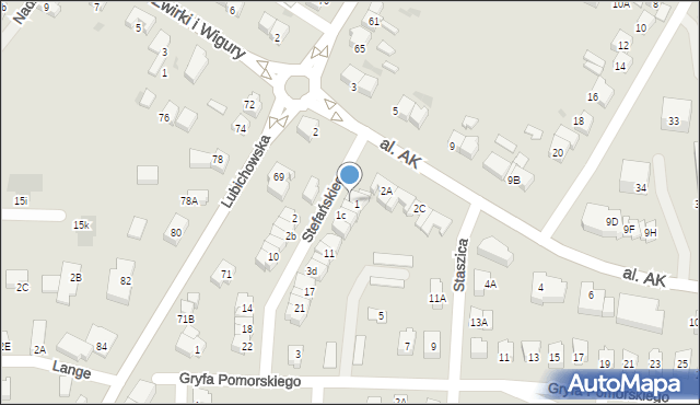 Starogard Gdański, Stefańskiego Walentego, 1a, mapa Starogard Gdański