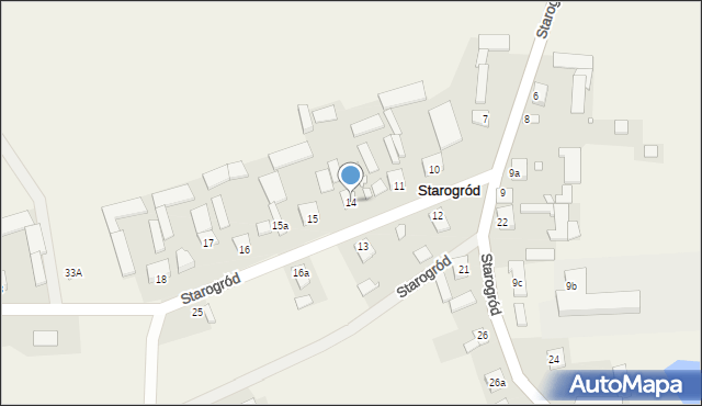 Starogród, Starogród, 14, mapa Starogród