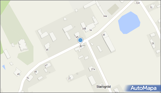 Starogród, Starogród, 36, mapa Starogród