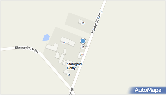 Starogród Dolny, Starogród Dolny, 17, mapa Starogród Dolny