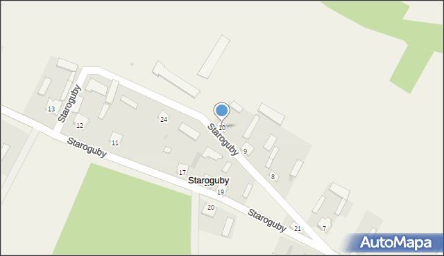 Staroguby, Staroguby, 10, mapa Staroguby