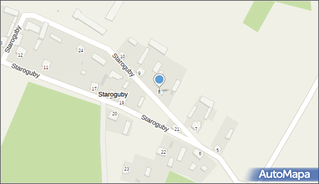 Staroguby, Staroguby, 8, mapa Staroguby