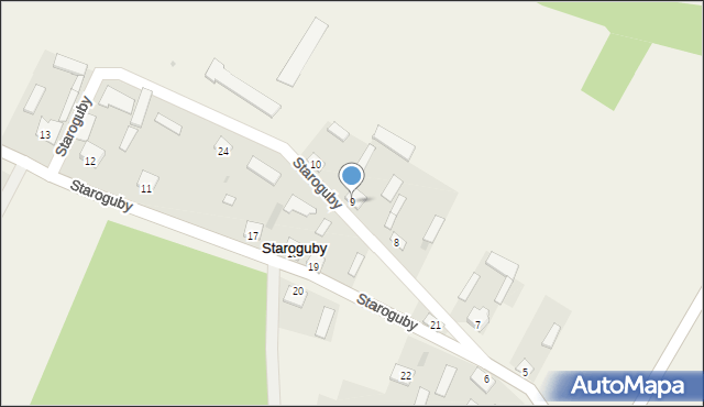 Staroguby, Staroguby, 9, mapa Staroguby