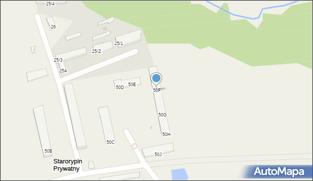 Starorypin Prywatny, Starorypin Prywatny, 50F, mapa Starorypin Prywatny