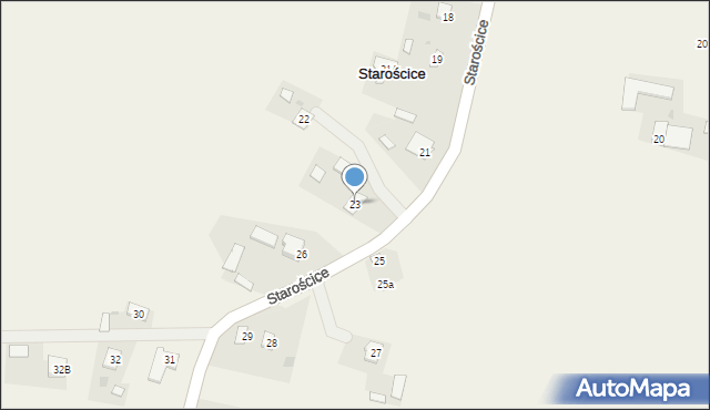 Starościce, Starościce, 23, mapa Starościce