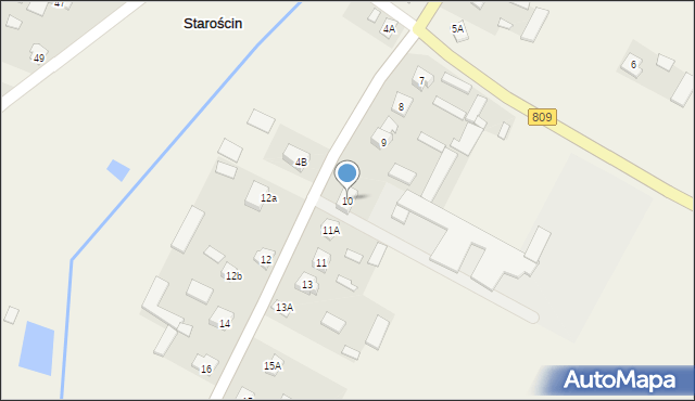 Starościn, Starościn, 10, mapa Starościn