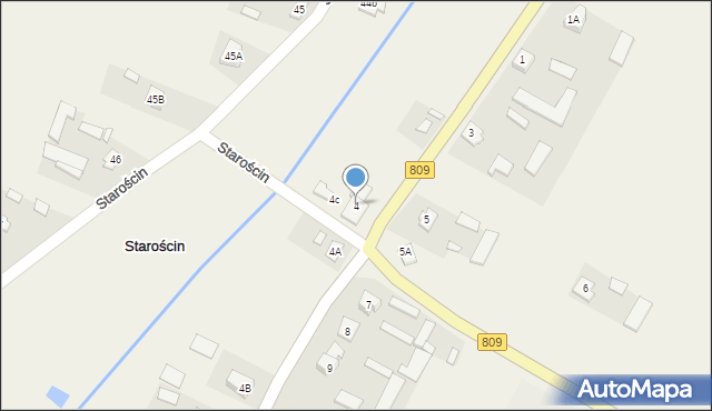 Starościn, Starościn, 4, mapa Starościn