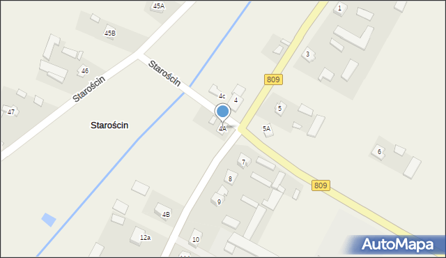 Starościn, Starościn, 4A, mapa Starościn