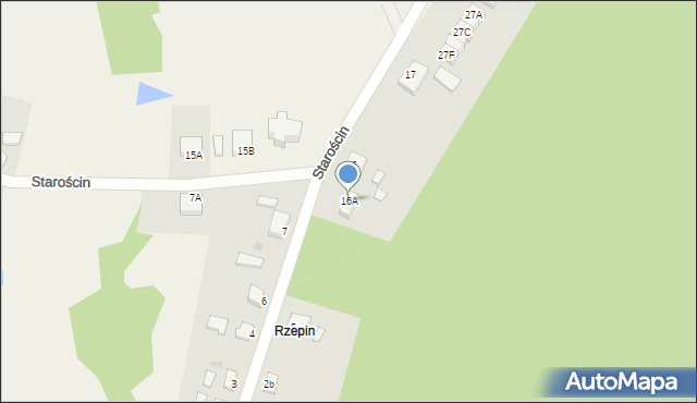 Starościn, Starościn, 16A, mapa Starościn