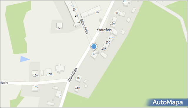 Starościn, Starościn, 17, mapa Starościn